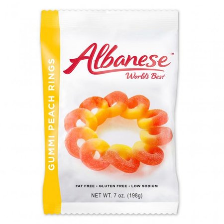 ALBANESE WORLDS BEST Peach Gummi Candy 7 oz 53349